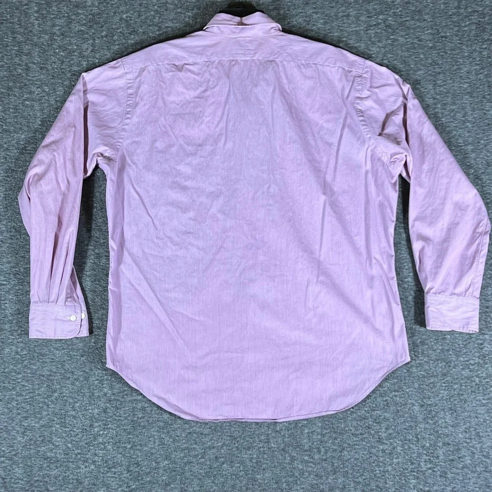 Polo Ralph Lauren Andrew Classic Fit‎ Pink Stripe Shirt Men 16 1/2 34 35